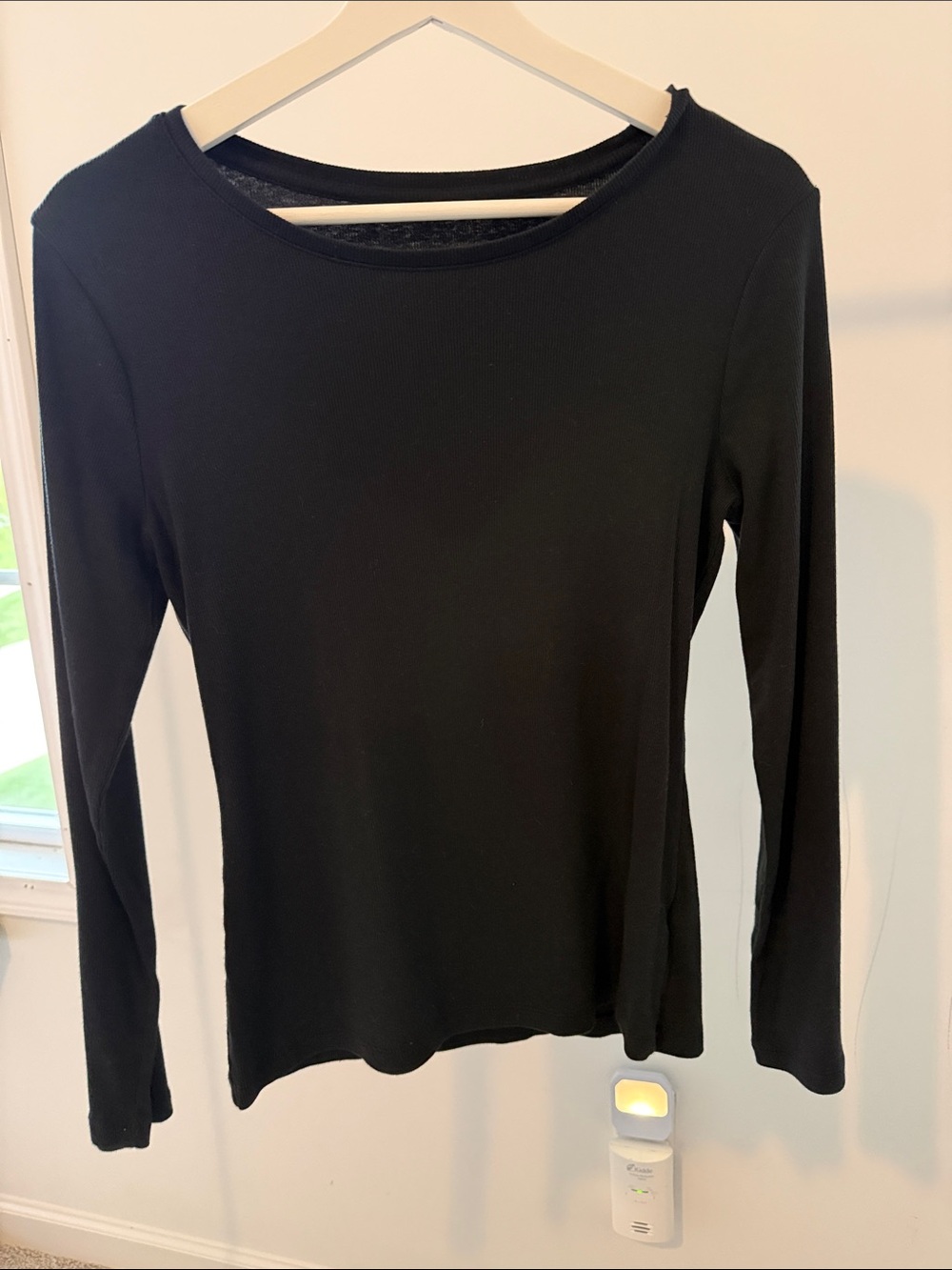 a new day Black Long-Sleeve Crewneck Top